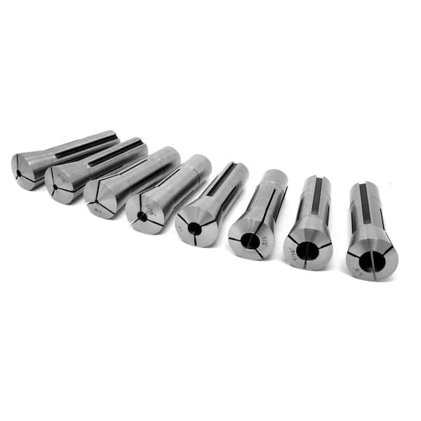 WEN 33182A Imperial Steel Collet Set for R8 Metal Milling Machines (8-Piece) - 1